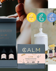 Live Calm Essential Oil Set with Peppermint, Lemon and Eucalyptus