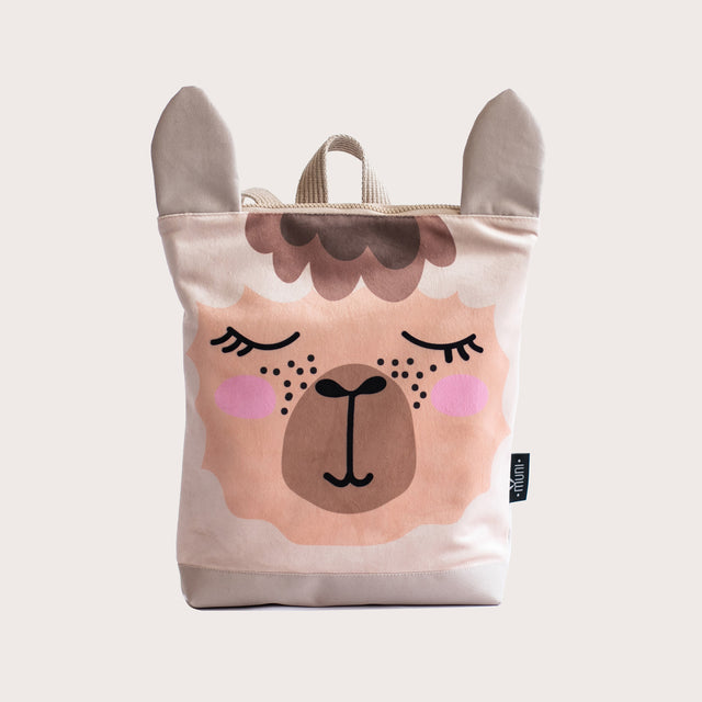 Kids Llama Backpack in Soft Velvet