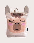 Kids Llama Backpack in Soft Velvet