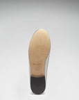 Women's Penny Loafers Leather Sole, titanium metallic leather