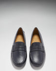 Women's Penny Driving Loafers, navy blue leather