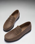 Boat Loafers, light brown leather