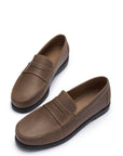 Boat Loafers, light brown leather