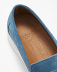 Slip-on Sneaker Loafers, petrol blue suede