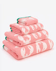 Lobsters Organic Cotton Towels (Pink)