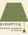 Mustard velvet drum lampshade/ ceiling shade with a white lining