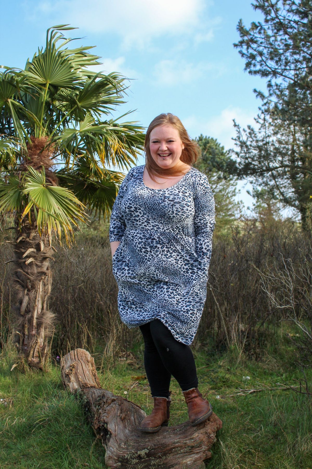 Petite Leopard Print Dress – Flattering Fit with Pockets | Skater Style