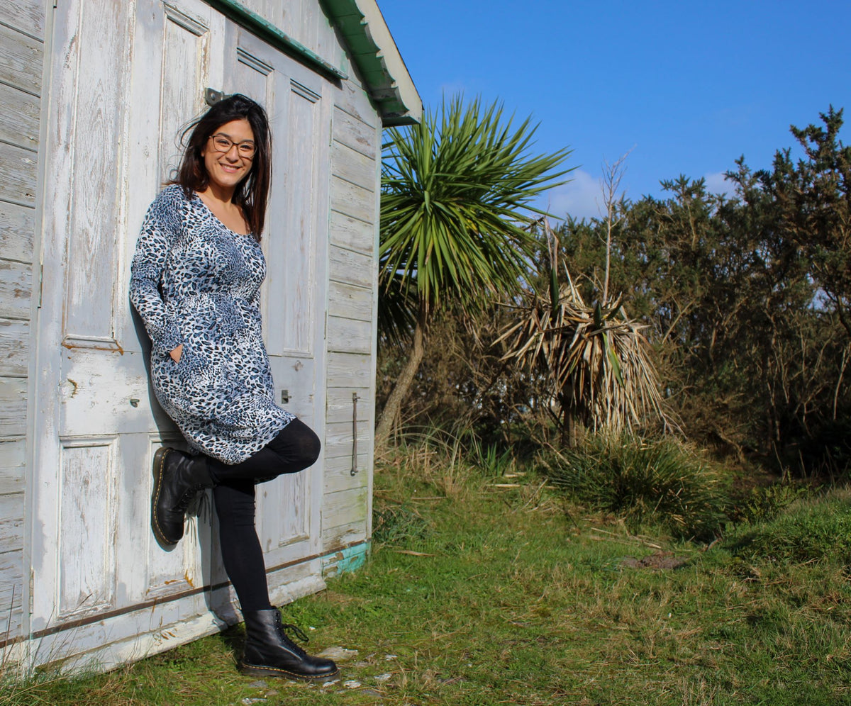 Petite Leopard Print Dress – Flattering Fit with Pockets | Skater Style