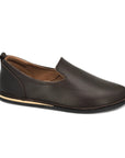 Classic Slip On Leather Moccasins Dark Brown