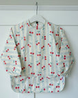 Long Sleeved Baby Bib - Cherry Stripe