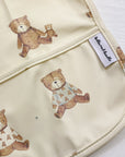 Long Sleeved Baby Bib - Teddy Bear Print