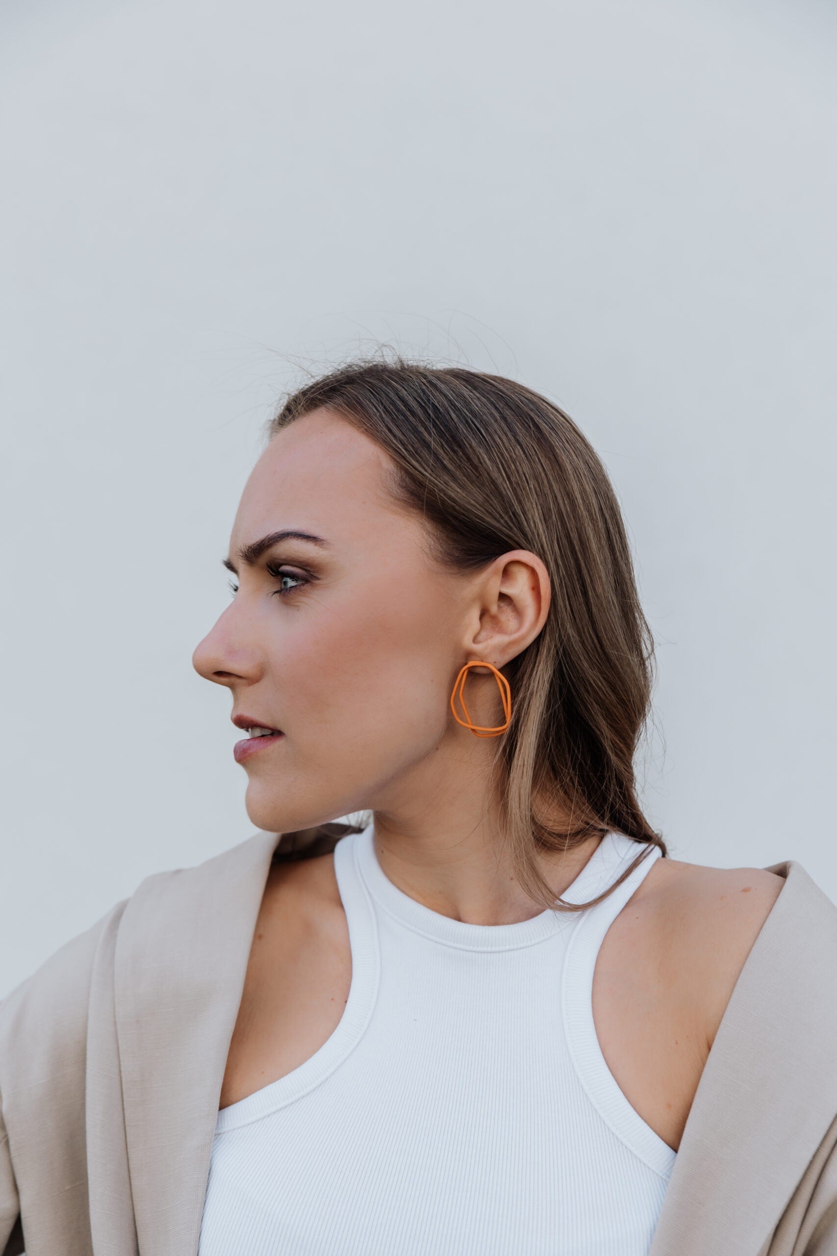 Organic Loop Earrings in Bright Petal Hues