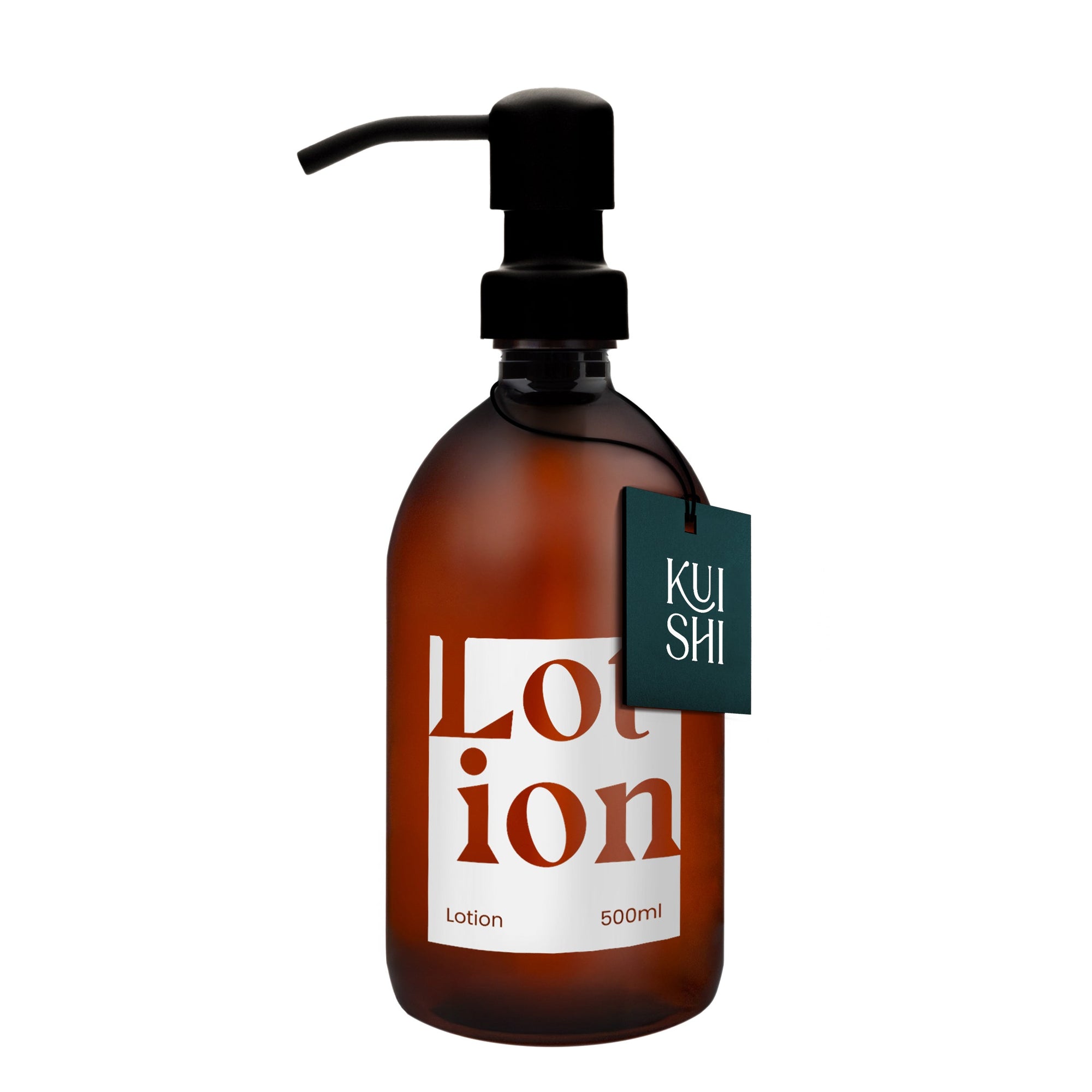 Amber Plastic Refillable Dispenser Bottle 500ml