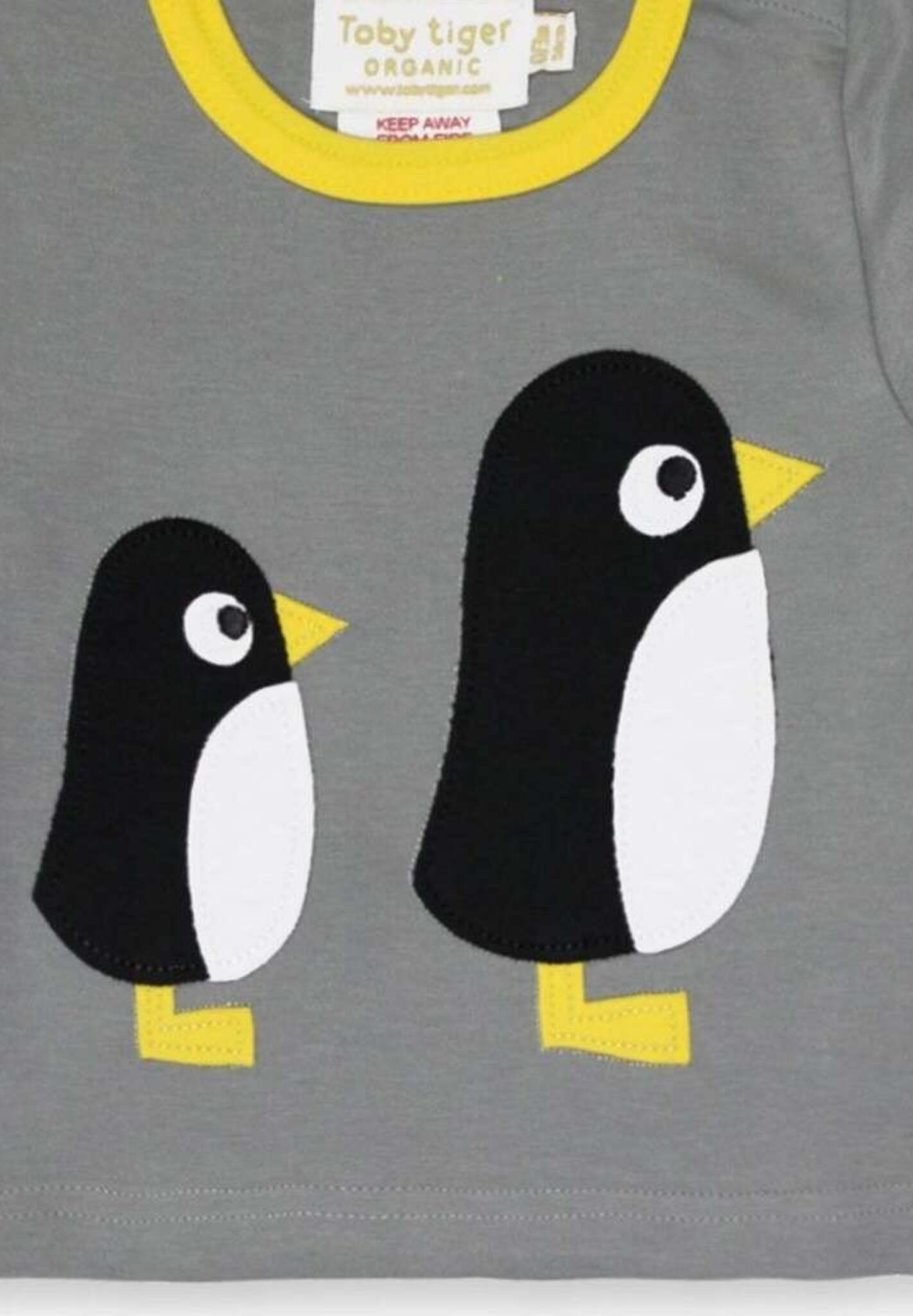 Premium organic cotton long sleeve baby shirt with cute penguin applique, stylish and comfortable for toddlers by Toby Tiger at brixbailey.com