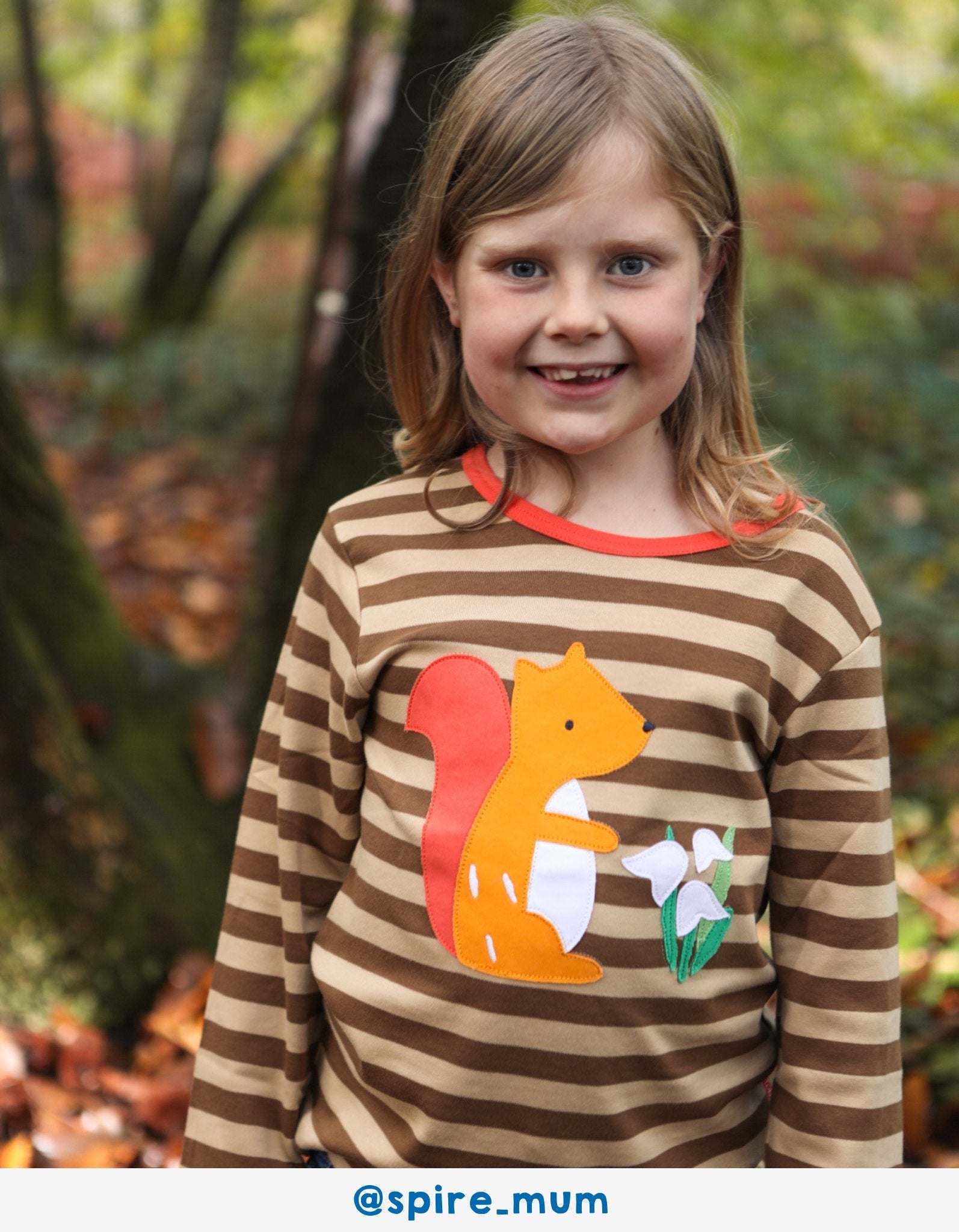 Premium Organic Cotton Long-Sleeve Baby Shirt with Hedgehog Embroidery, Brown Stripes and Orange Trim by Toby Tiger at brixbailey.com