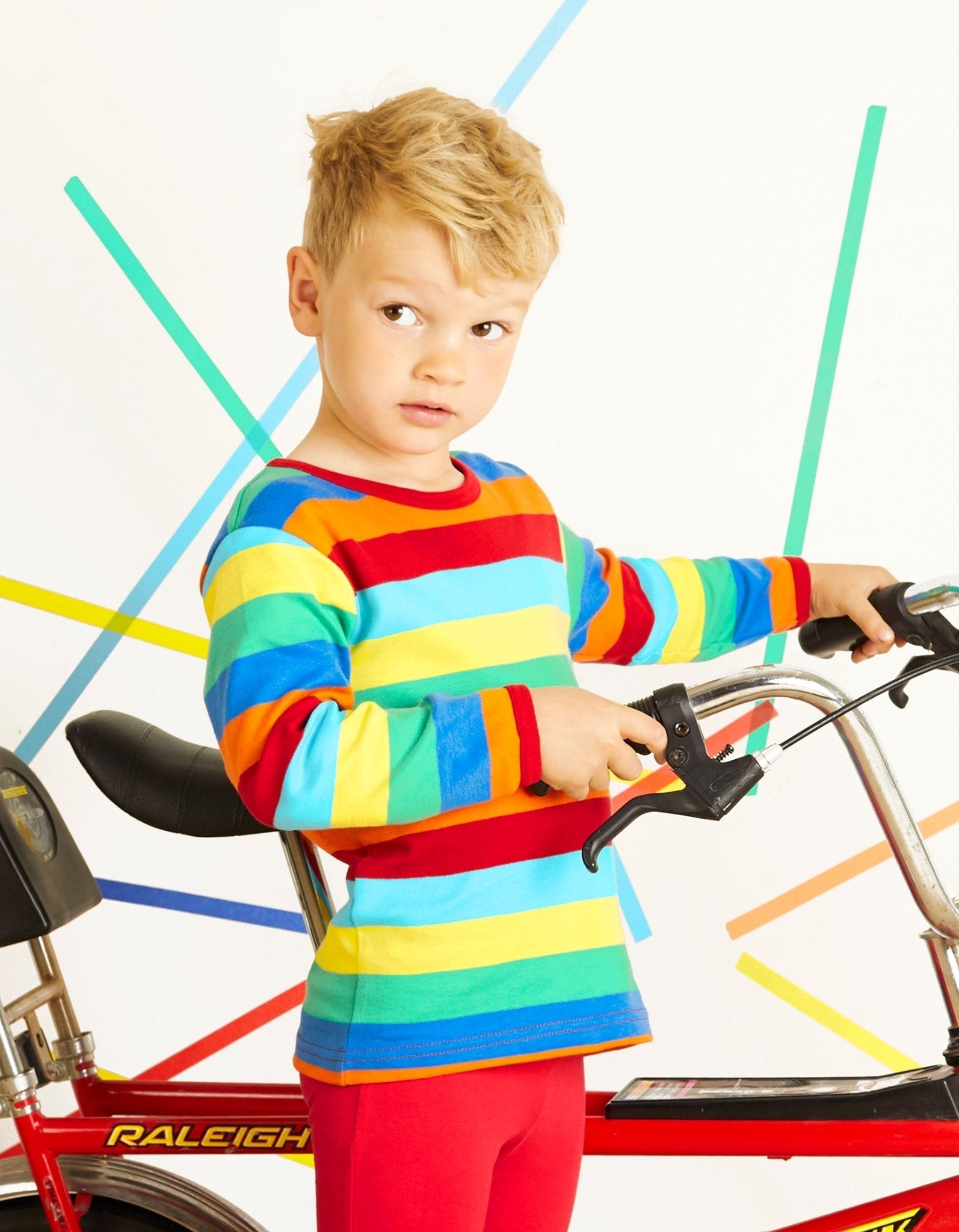 Classic Toby Tiger Striped Unisex Kids T-Shirt - Premium Organic Cotton, Soft & Durable, Fun Design for Ages 1-12 by Toby Tiger at brixbailey.com