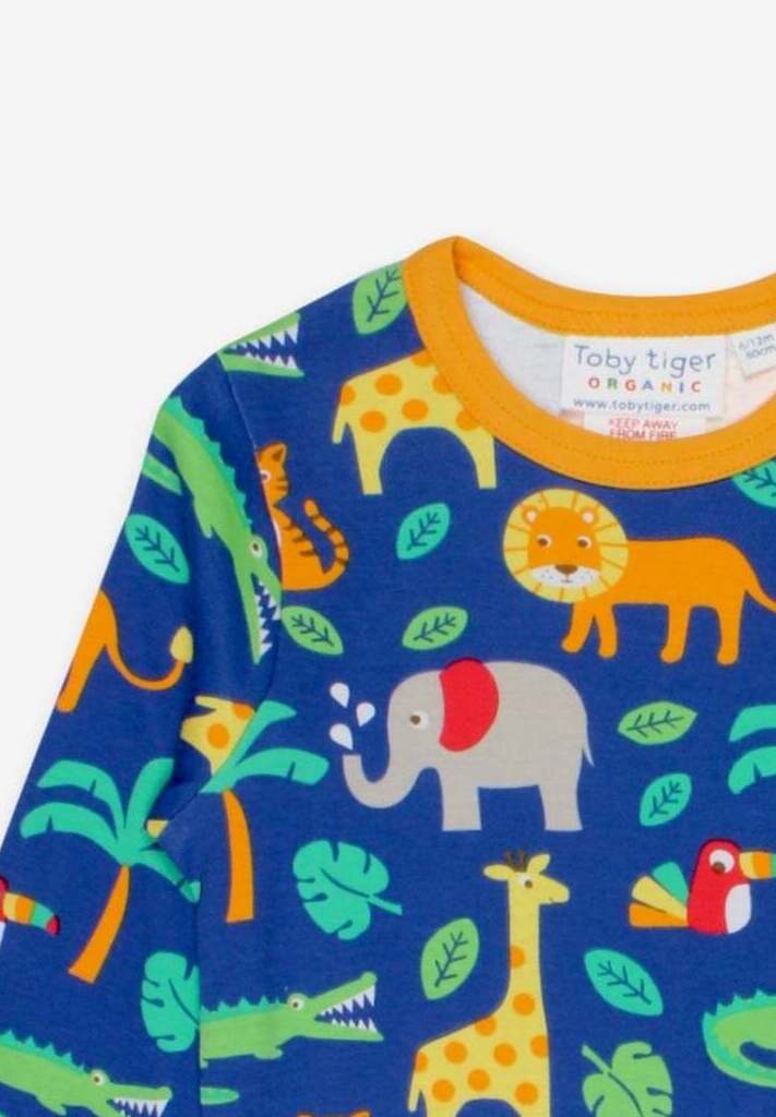 Langarmshirt aus Bio Baumwolle mit Dschungel Print