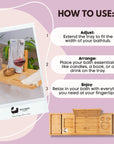 Luxury Eco-Friendly Bamboo Bath Tray