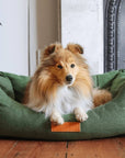 THE RICHMOND | LUXURY GREEN BOLSTER DOG BED