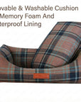THE MARLOW | LUXURY TARTAN BOLSTER DOG BED