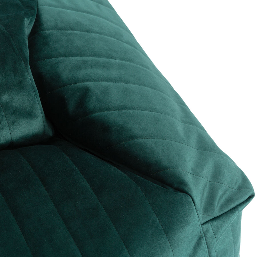 Luxury Chelsea Velvet Armchair for Kids, Premium Eco-Velvet Beanbag Chair, Handcrafted in Barcelona, Jungle Green by Ella James at brixbailey.com