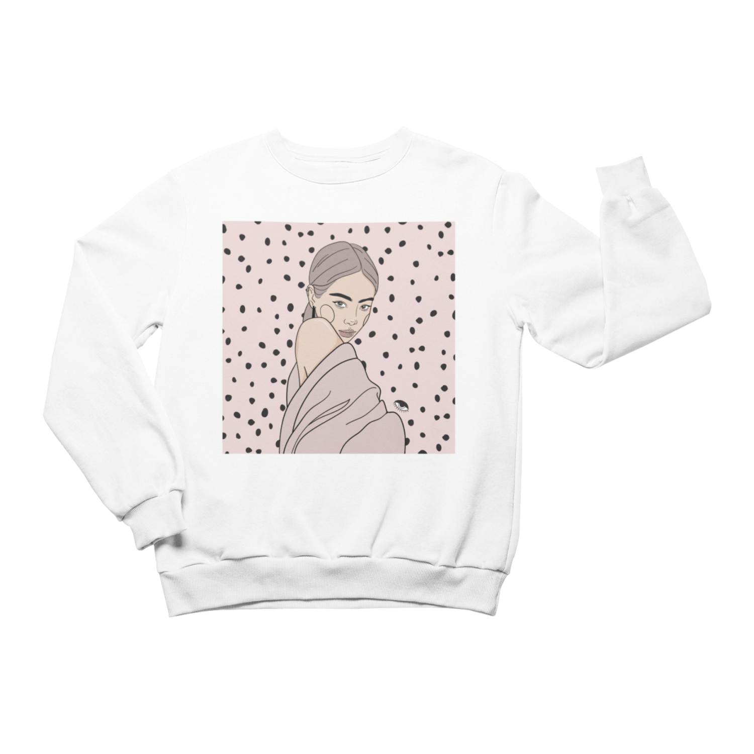 Unisex Crewneck Sweatshirt with Playful Maddy Artwork