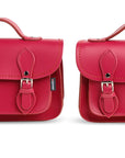 Handmade Leather Micro Satchel - Magenta