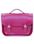 Leather Midi Satchel - Magenta
