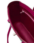 Leather Mini Twist Lock Shopper Bag - Magenta