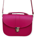 Olympia Handmade Leather Bag - Magenta