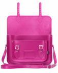 Handmade Leather Satchel - Magenta