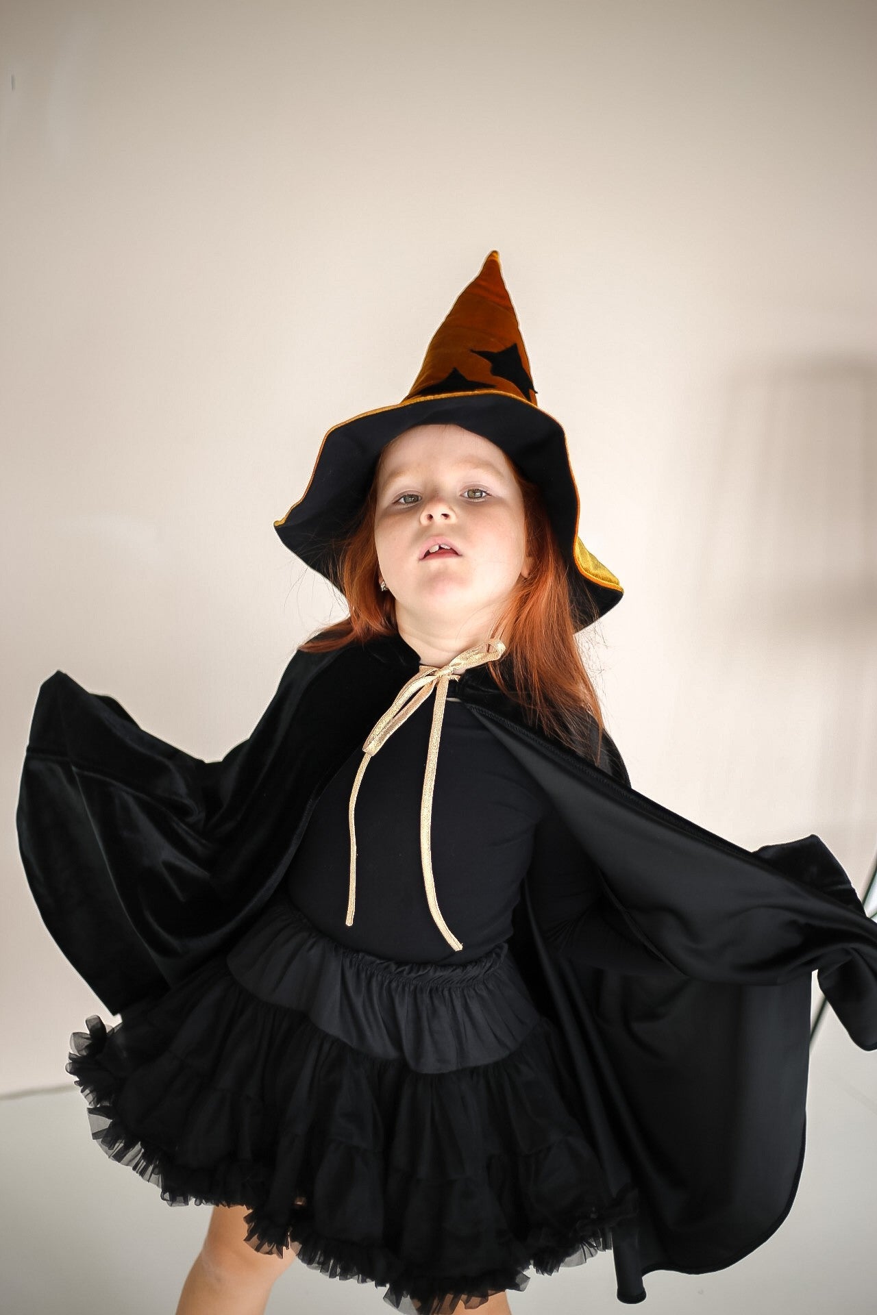Enchanting Black Riding Hood Cape Costume