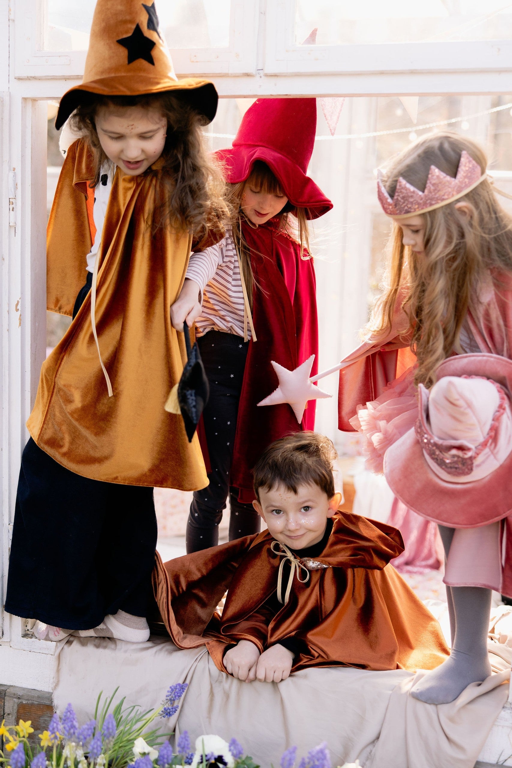 Golden Cape with Hood for Kids