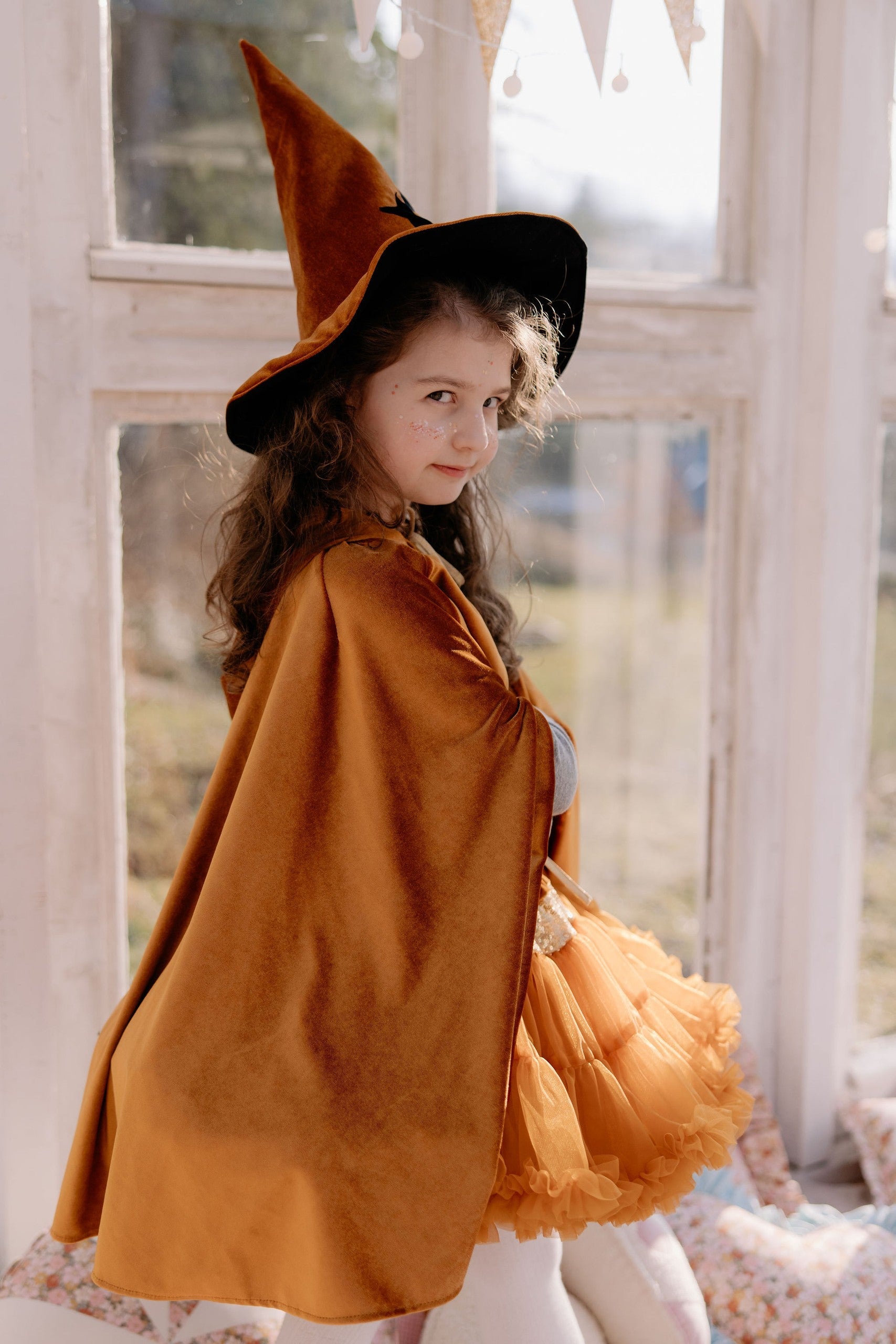 Golden Cape with Hood for Kids
