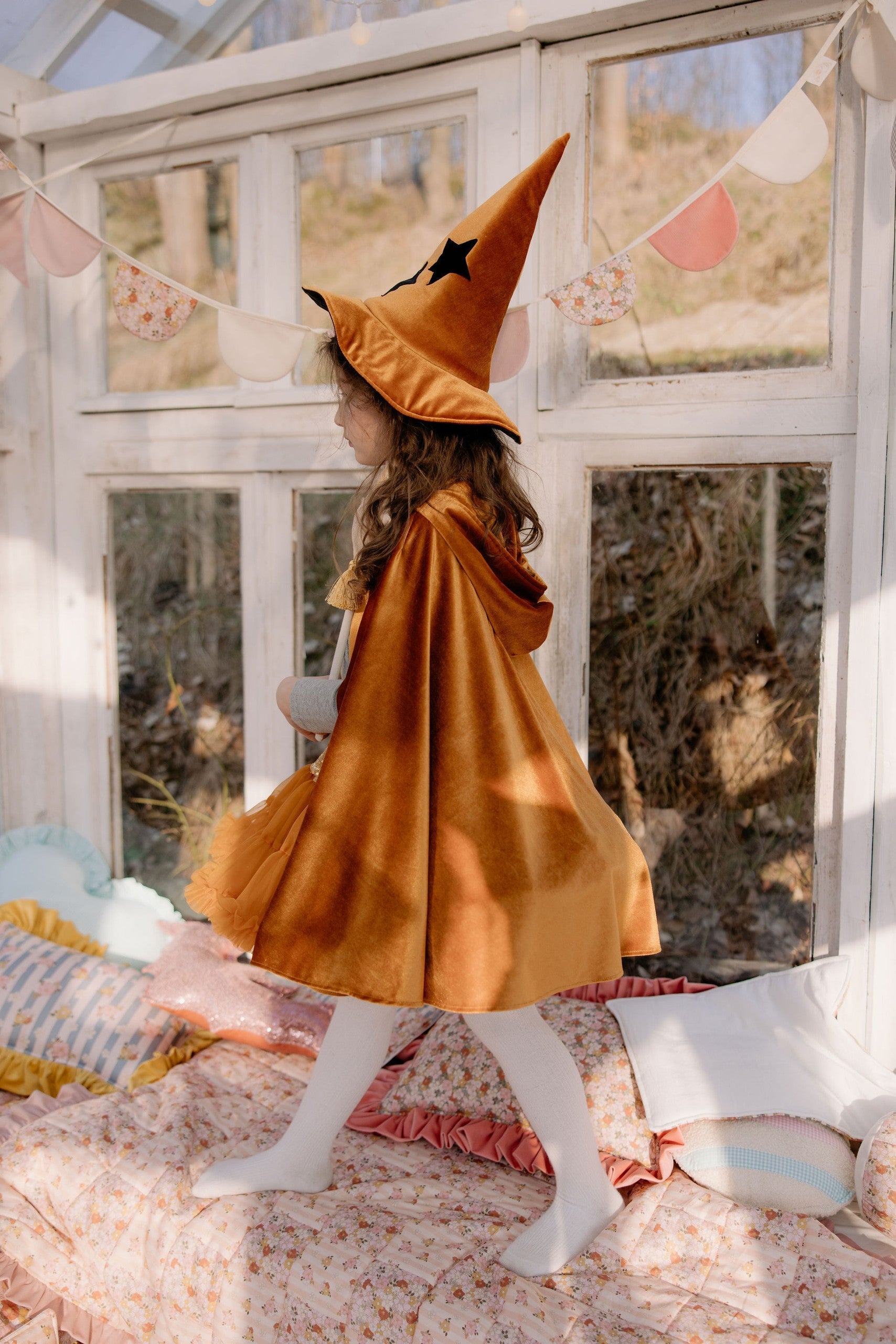 Golden Cape with Hood for Kids