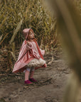 Enchanting Pink Riding Hood Cape Costume