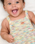 Organic Cotton Space-Dye Knitted Baby Bubble Romper