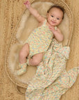 Organic Cotton Space-Dye Knitted Baby Bubble Romper