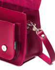 Handmade Leather Micro Satchel - Magenta