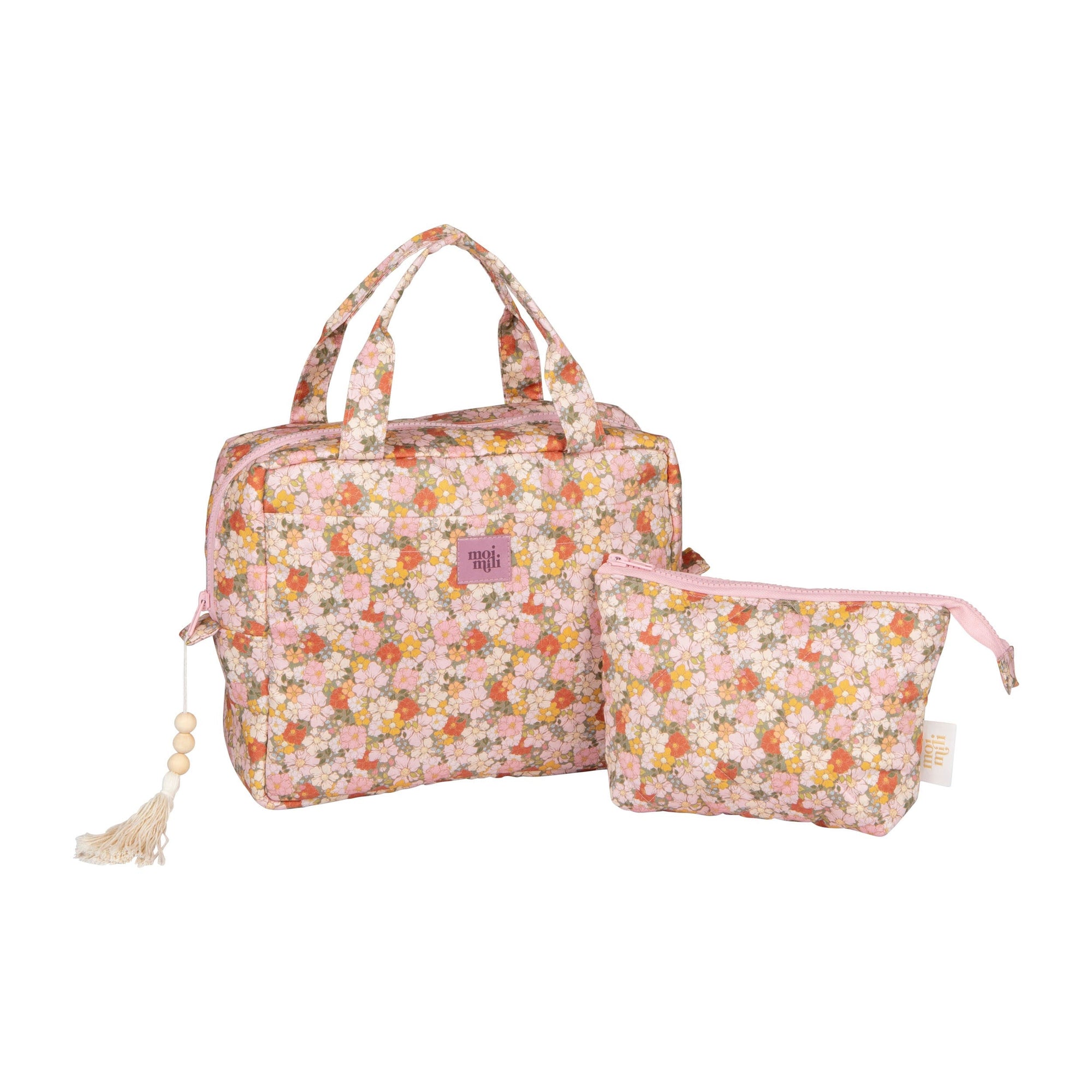 Green Garden Makeup Bag Set of Two