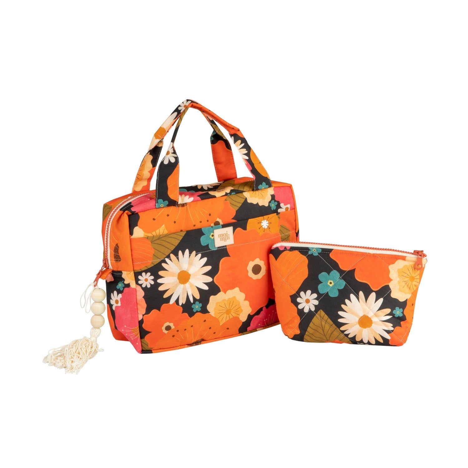 Floral Makeup Bag Set for Travel and Everyday Use