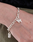 Maltipoo Silver Dog Charm Bracelet