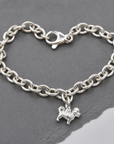 Maltipoo Silver Dog Charm