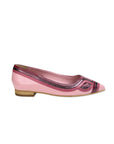 Begonia Pink Leather Ballerinas – Pointed Toe Flats