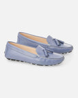 Caviúna Blue Calf Leather Tassel Loafers – Flat