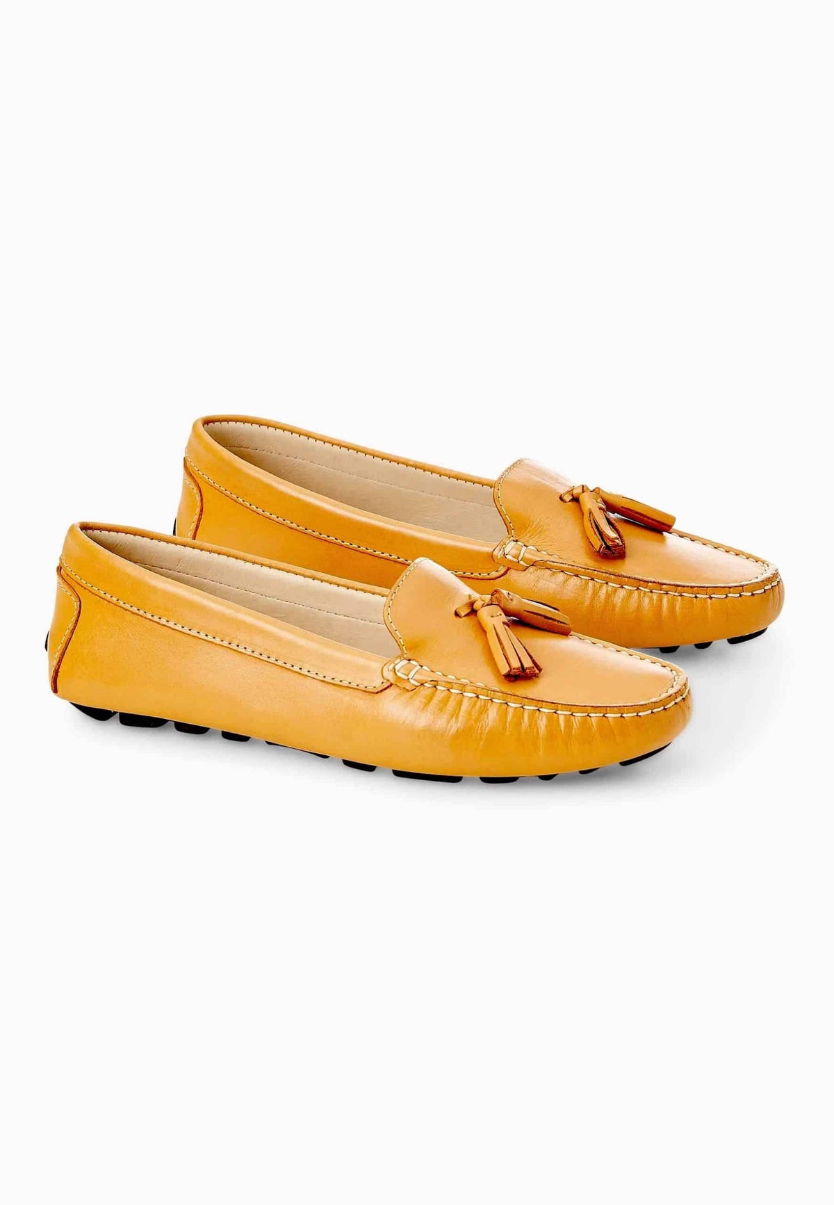 Caviúna Caramel Calf Leather Tassel Loafers – Flat