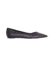 Hamelia Black Leather Ballerinas – Pointed-Toe Studs