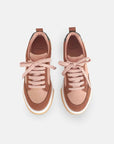 Beige Leather Sneakers for Women