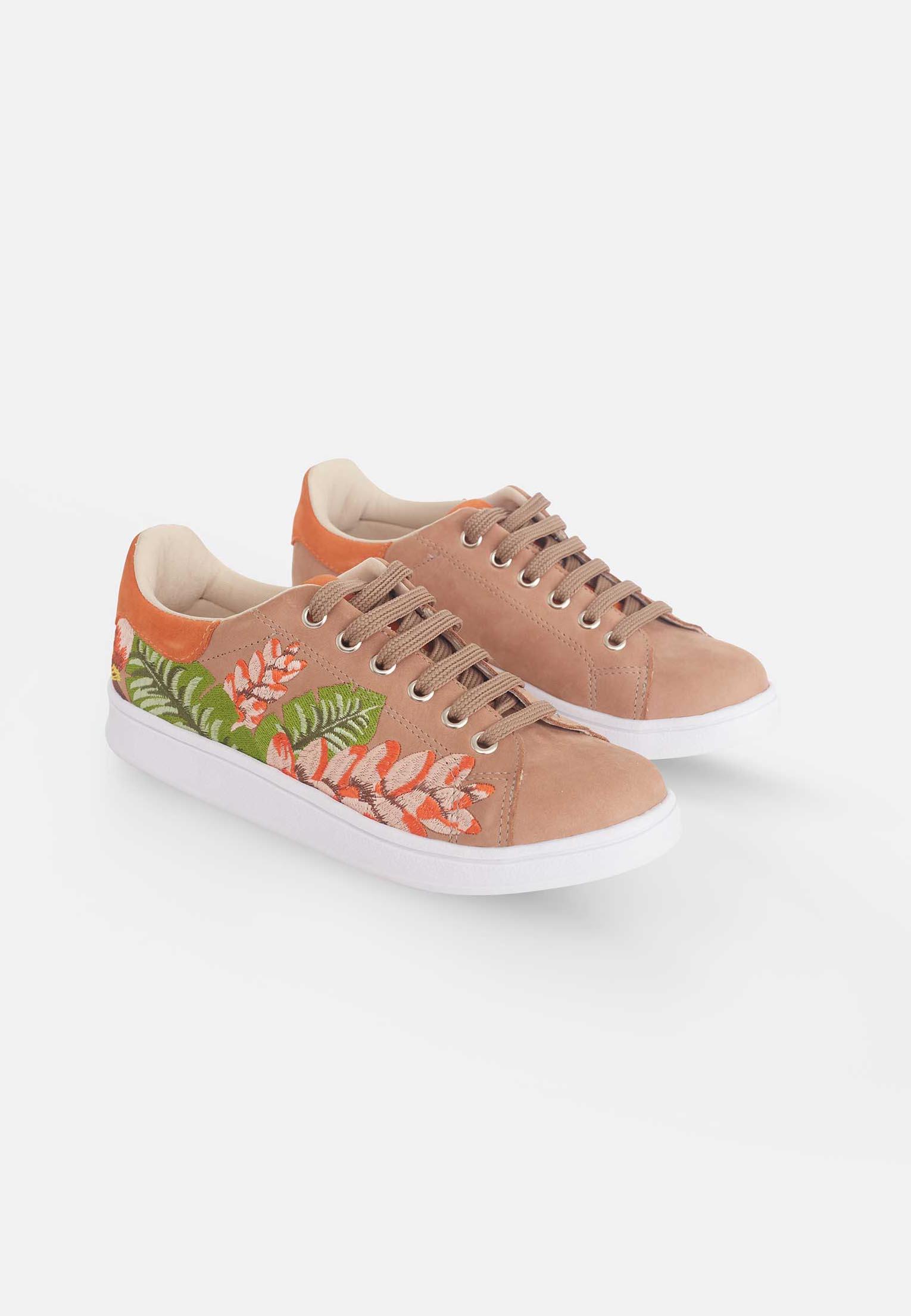 Embroidered Suede Sneakers for Women