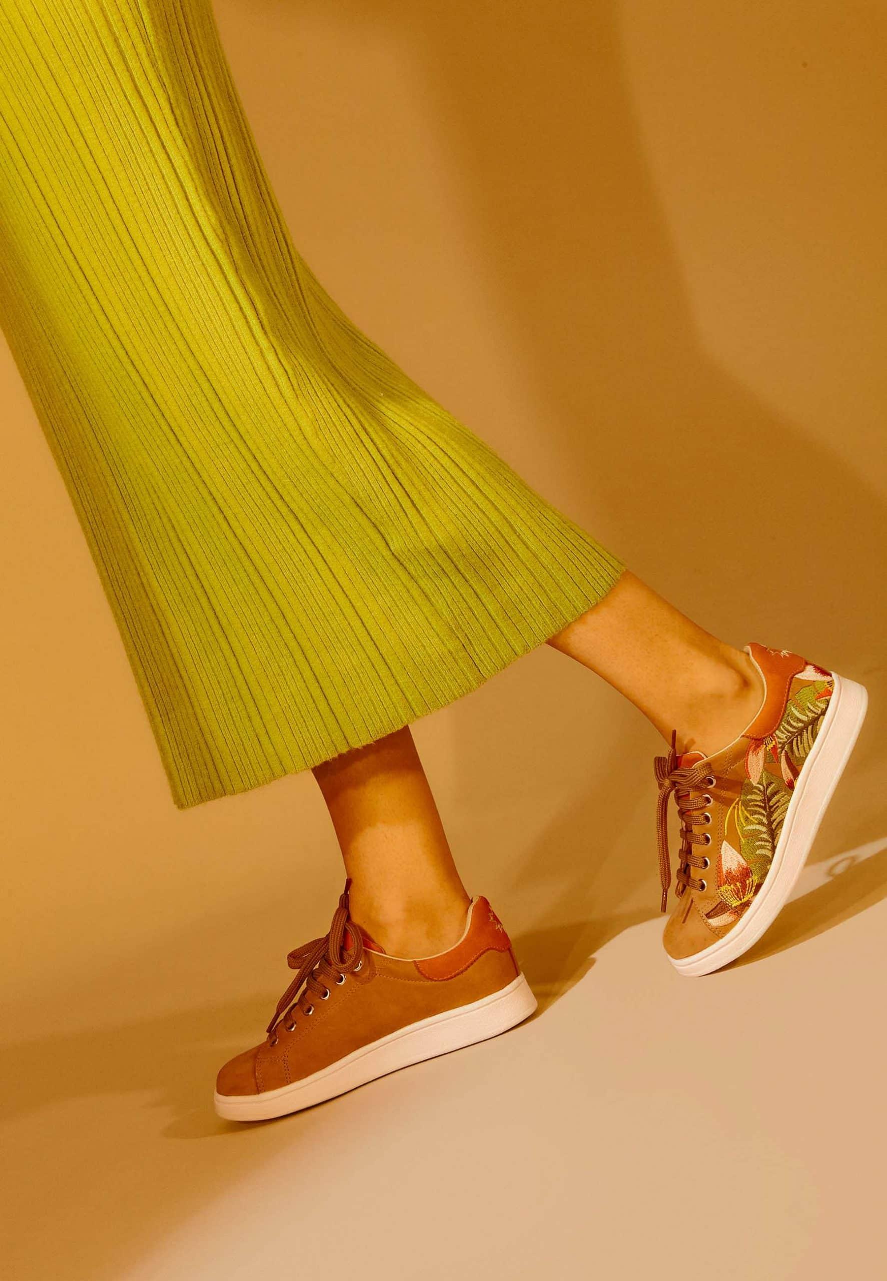 Embroidered Suede Sneakers for Women